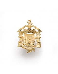 18K ESCUDO INSIGNIA MELILLA ORO AMARILLO ( ESPAÑA ) 20X14 MM