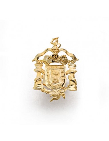 18K ESCUDO INSIGNIA MELILLA ORO AMARILLO ( ESPAÑA ) 20X14 MM