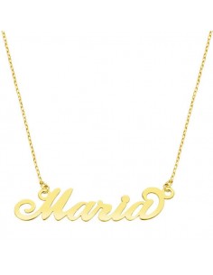 18K GARGANTILLA ORO AMARILLO NOMBRE PERSONALIZADO 4 LETRAS. CADENA 45CM