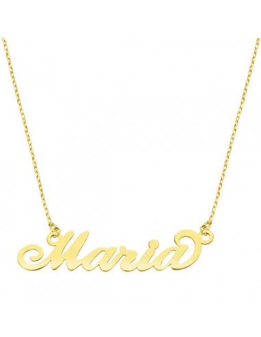 18K GARGANTILLA ORO AMARILLO NOMBRE PERSONALIZADO 4 LETRAS. CADENA 45CM