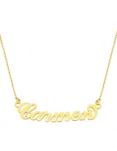 18K GARGANTILLA ORO AMARILLO NOMBRE PERSONALIZADO 7 LETRAS. CADENA 45CM
