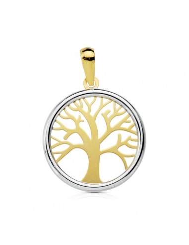 18K COLGANTE BICOLOR ARBOL DE LA VIDA 20 MM