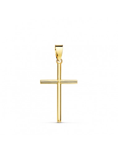 18K CRUZ ORO AMARILLO LISA TUBO 1.5 MM 21X13MM