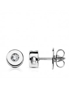 18K PENDIENTES ORO BLANCO DIAMANTES LABORATORIO TALLA BRILLANTE 0 130 QTS. VS2-G. MEDIDA: 6 MM. CIERRE PRESION