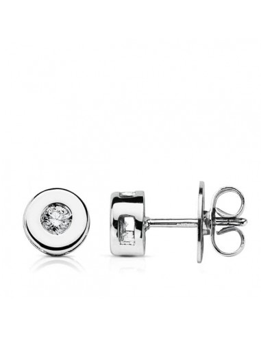 18K PENDIENTES ORO BLANCO DIAMANTES LABORATORIO TALLA BRILLANTE 0 130 QTS. VS2-G. MEDIDA: 6 MM. CIERRE PRESION