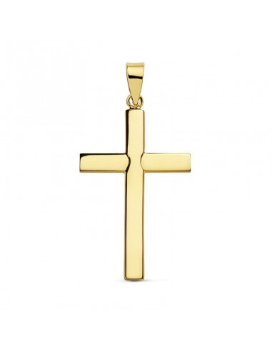 18K CRUZ ORO AMARILO LISA 25 X 16 X 3 MM