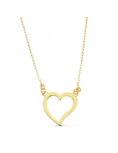18K GARGANTILLA ORO AMARILLO CORAZON 13X13 MM 45CM C. AMOR