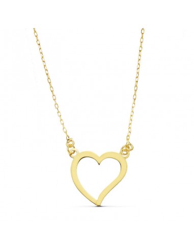 18K GARGANTILLA ORO AMARILLO CORAZON 13X13 MM 45CM C. AMOR
