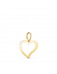 18K COLGANTE ORO AMARILLO CORAZON CALADO EN BRILLO. MEDIDA: 14 X 13 MM CC. AMOR
