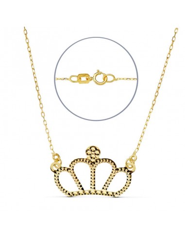 18K COLLAR ORO AMARILLO CORONA 12X8 MM 45CM