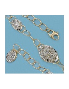 18K PULSERA BICOLOR MOTIVOS. 12,00 GRS.