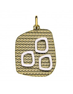 18K COLGANTE ORO BICOLOR 35 X 27 MM