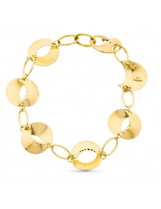 18K PULSERA BICOLOR ESLABONES