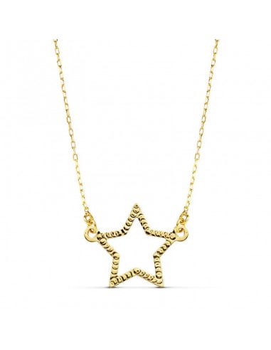 18K COLLAR ORO AMARILLO ESTRELLA 14X11 MM 45CM
