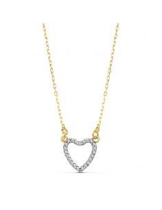 18K GARGANTILLA ORO AMARILLO CORAZON 10X10 MM 42CM C. AMOR