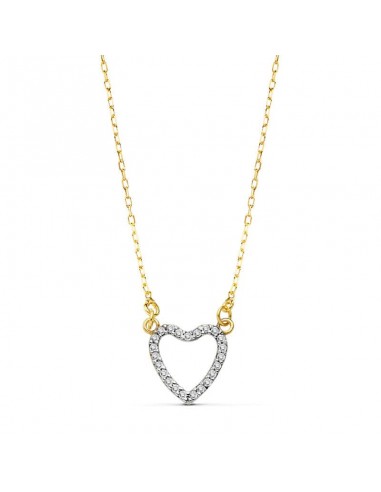 18K GARGANTILLA ORO AMARILLO CORAZON 10X10 MM 42CM C. AMOR