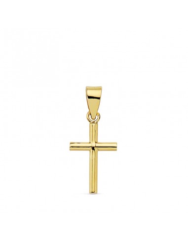 18K CRUZ ORO AMARILLO LISA 15X8X1.5 MM
