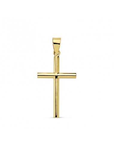18K CRUZ ORO AMARILLO LISA 23X13X2 MM