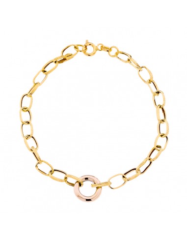 18K PULSERA BICOLOR ESLABONES 1.90GRS.