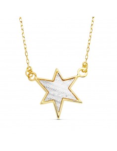 18K GARGANTILLA BICOLOR ESTRELLA 16 MM