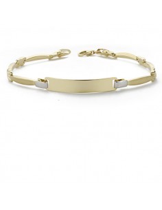 18K ESCLAVA SEÑORA BICOLOR 18 CM, 5.40GRS.