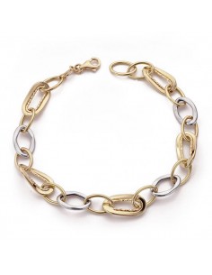 18K PULSERA BICOLOR LIGERA 3.95GRS. 18.5 CM