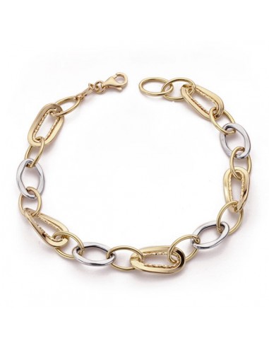 18K PULSERA BICOLOR LIGERA 3.95GRS. 18.5 CM