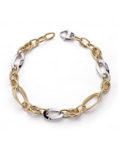 18K PULSERA BICOLOR LIGERA 4.75GRS. 18.5CM@