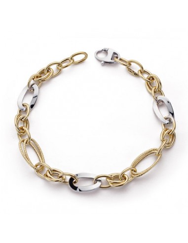 18K PULSERA BICOLOR LIGERA 4.75GRS. 18.5CM@