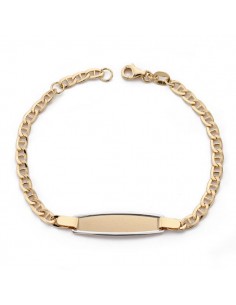 18K ESCLAVA BICOLOR ANCLA 18 CM. 3.25 GRS.