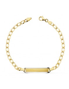 18K ESCLAVA BICOLOR 17 CM. 2.70 GRS.