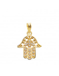 18K COLGANTE MANO FATIMA 15 X 14 MM