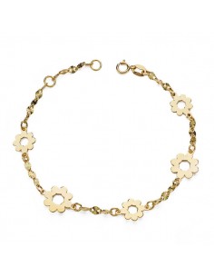 18K PULSERA FLORES 18 CM. 2,00 GRS
