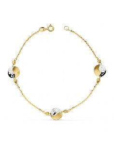 18K PULSERA BICOLOR 19CM