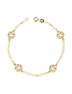 18K PULSERA BICOLOR 18.5CM. 2.10GRS.