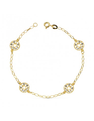 18K PULSERA BICOLOR 18.5CM. 2.10GRS.