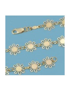 18K PULSERA FLORES LASER. 3.85 GRS.
