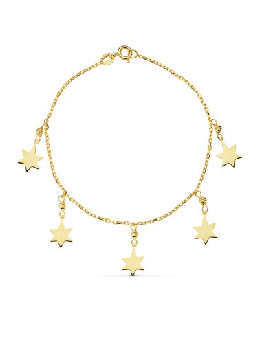 18K PULSERA ESTRELLAS 18CM. 2.30GRS.