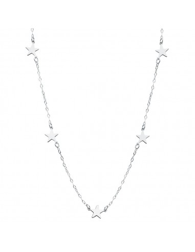 18K GARGANTILLA ESTRELLAS ORO BLANCO 42CM