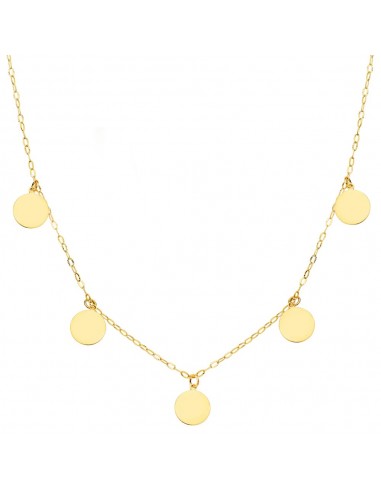 18K GARGANTILLA ORO AMARILLO PLACA CHAPAS LISAS 7 MM CADENA FORZADA 45CM