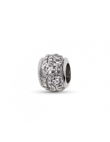 18K COLGANTE ORO BLANCO BOLA 6X5 MM