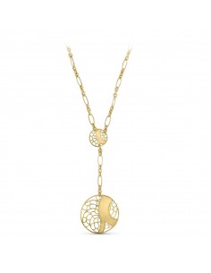18K GARGANTILLA ORO AMARILLO MOTIVOS CIRCULOS CALADOS