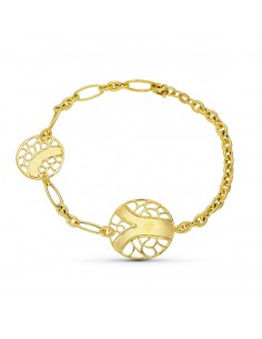 18K PULSERA ORO AMARILLO MOTIVOS.