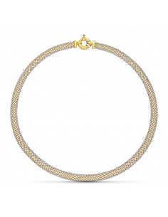 18K GARGANTILLA ORO BICOLOR MALLA 43CM