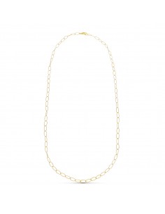 18K GARGANTILLA ORO AMARILLO ESLABON DIAMANTADO 80CM