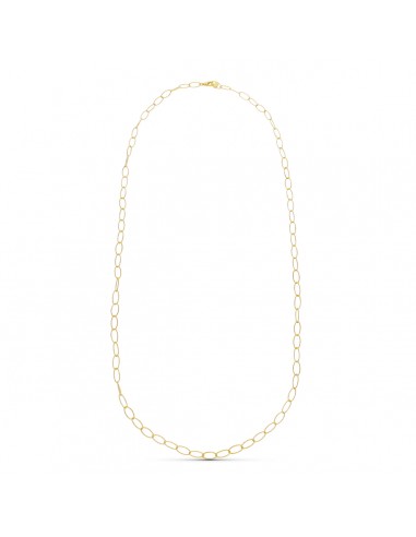 18K GARGANTILLA ORO AMARILLO ESLABON DIAMANTADO 80CM
