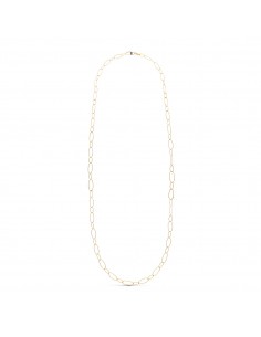 18K GARGANTILLA ORO AMARILLO ESLABON DIAMANTADO 80CM