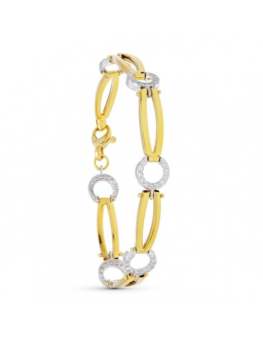 18K PULSERA ORO BICOLOR CIRCONITA