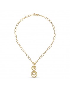 18K GARGANTILLA ORO AMARILLO CADENA Y MOTIVO