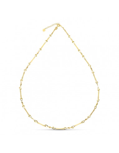 18K GARGANTILLA ORO AMARILLO TRAMOS Y ESLABONES 45CM